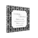 Arte personalizado boda blanco negro de la lona de lona envuelta para galerías