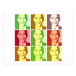 Arte pop de Barack Obama Tarjeta Postal