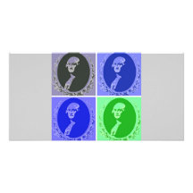 Arte pop de George Washington Tarjeta Fotográfica Personalizada