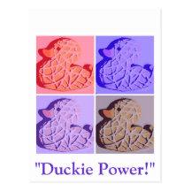 Arte pop de goma de Duckie Tarjeta Postal