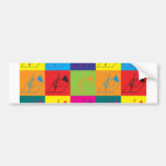 Arte pop de la escritura pegatina de parachoque