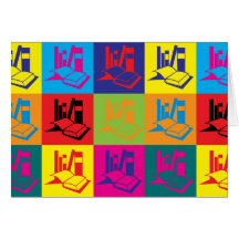 Arte pop de la escuela del graduado tarjeta