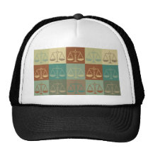 Arte pop de la justicia penal gorros  