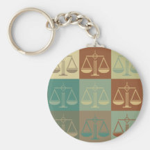 Arte pop de la justicia penal llaveros personalizados