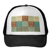Arte pop de la lectura de contador gorras