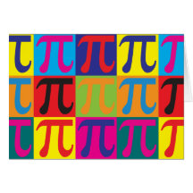 Arte pop de la matemáticas tarjeta