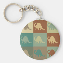 Arte pop de la paleontología llaveros personalizados