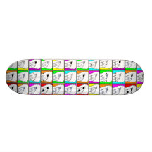 Arte pop de la posesión tablas de patinar