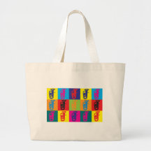 Arte pop de la tuba bolsas de mano