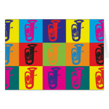 Arte pop de la tuba felicitación