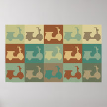 Arte pop de la vespa poster