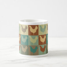 Arte pop de las aves de corral taza de café