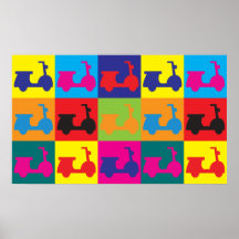 Arte pop de las vespas posters