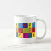 Arte pop de los bodas taza