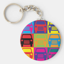 Arte pop de los coches llaveros