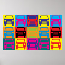 Arte pop de los coches poster