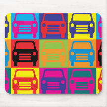 Arte pop de los coches tapetes de raton