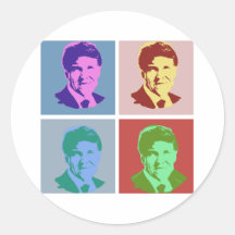 Arte pop de Rick Perry Pegatinas Redondas