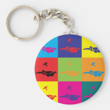 Arte pop de Skydiving Llavero
