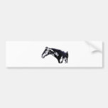 Arte pop del caballo etiqueta de parachoque