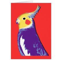 Arte pop del Cockatiel Felicitacion