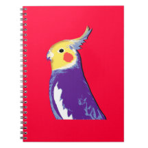 Arte pop del Cockatiel Libros De Apuntes