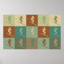 Arte pop del esquí poster