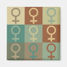 Arte pop del feminismo iman para frigorífico