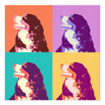 Arte pop del perro de montaña de Bernese Anuncios