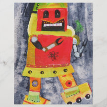 ARTE POP DEL ROBOT FLYER PERSONALIZADO