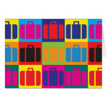 Arte pop del viaje tarjeton