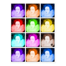 Arte pop Elizabeth I Postal