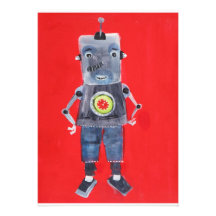 ARTE POP retro del ROBOT del vintage Anuncio Personalizado