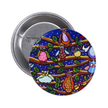 Arte popular de la diversión del fiesta de los búh pins