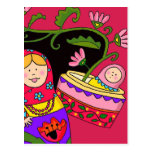 Arte popular ucraniano del bebé de Matryoshka Postales