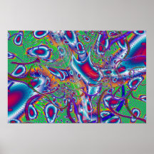 Arte psicodélico del fractal de Snozzberries Poster