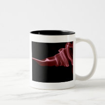 Arte rojo del humo taza