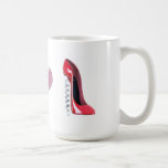 Arte rojo del zapato del estilete del talón del sa taza