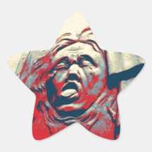 Arte romano del guerrero del gladiador calcomania forma de estrella