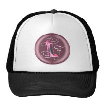 arte rosado del estilete 3D Gorros Bordados