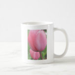 Arte rosado del tulipán taza de café