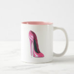 Arte rosado del zapato del estilete tazas