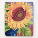 Arte tropical grande del girasol - multi tapetes de raton