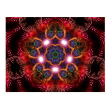 Artes del fractal de la luz cinco tarjeta postal