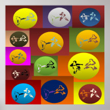 artes marciales del karate de la impresión del pos