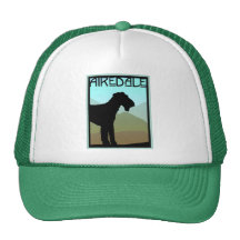 Artesano Airedale Terrier Gorro De Camionero
