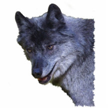 Artículo fresco del regalo de la fauna del lobo gr escultura fotográfica