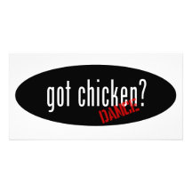 Artículos de la danza del pollo - pollo conseguido tarjeta fotografica personalizada