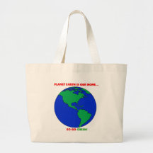 Artículos verdes del planeta bolsas lienzo