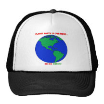 Artículos verdes del planeta gorra